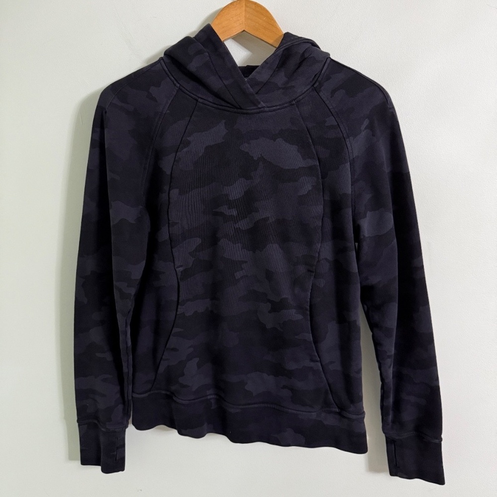 Lululemon Scuba Pullover Camo Deep Coal Multi Size 6
